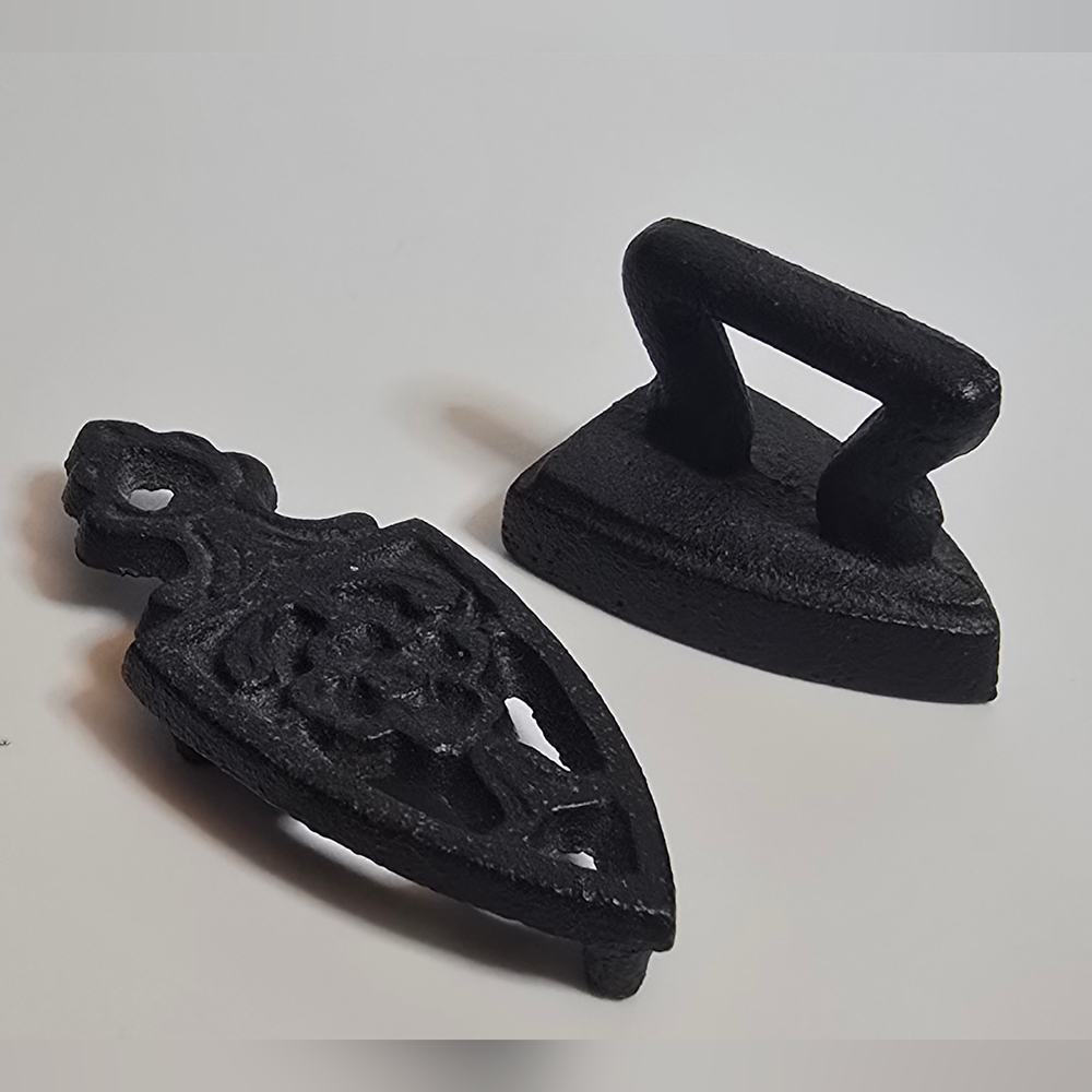 Cast Iron Miniature Decorative Irons - Black